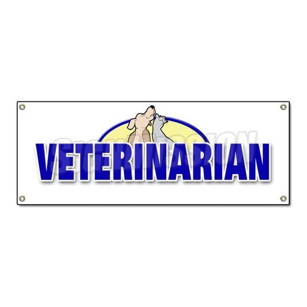 Signmission VETERINARIAN BANNER SIGN vet animal hospital grooming groomer kennel pet B-Veterinarian - main